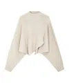 Alaïa Long Sleeve Sweater In Neutral