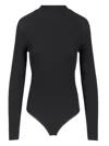 Alaïa Ribbed Turtleneck Bodysuit In Black