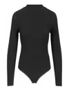 Alaïa Mock-neck Long Sleeve Bodysuit In Black