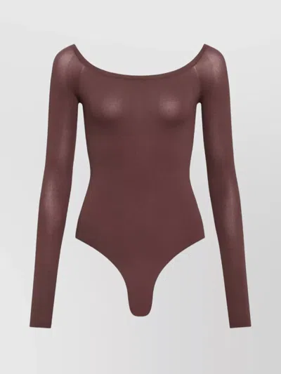 ALAÏA LONG-SLEEVED BODYSUIT FEATURING SEAMLESS FINISH