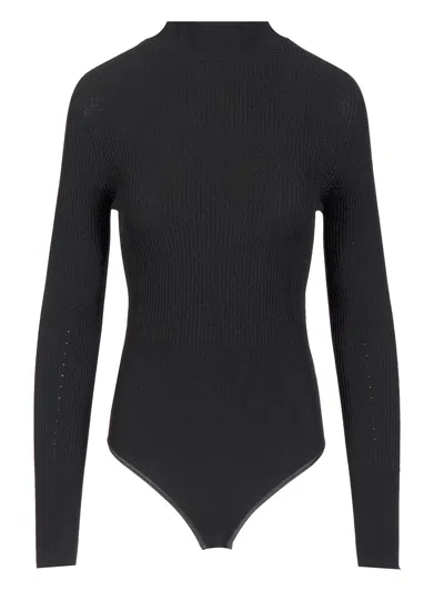 Alaïa Long-sleeved Bodysuit Tops Black