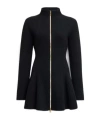 Alaïa Ribbed Wool And Cashmere-blend Peplum Cardigan In Black