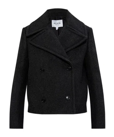 Alaïa Long-sleeved Casual Jacket In Black