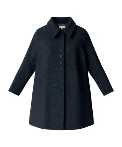 Alaïa Long-sleeved Coat In Blue