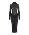 Alaïa Womens Foret Studded Draped Woven-blend Maxi Dress In Black