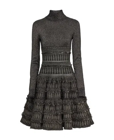 Alaïa Long Sleeved Dress In Black