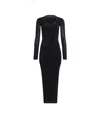 Alaïa Long-sleeved Dress In Black