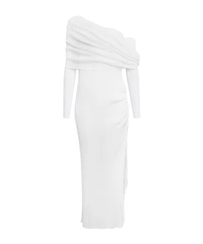 Alaïa Long-sleeved Dress In White