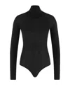 Alaïa Mock-neck Long Sleeve Bodysuit In Black
