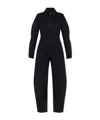 Alaïa Denim Rounded Jumpsuit In Black