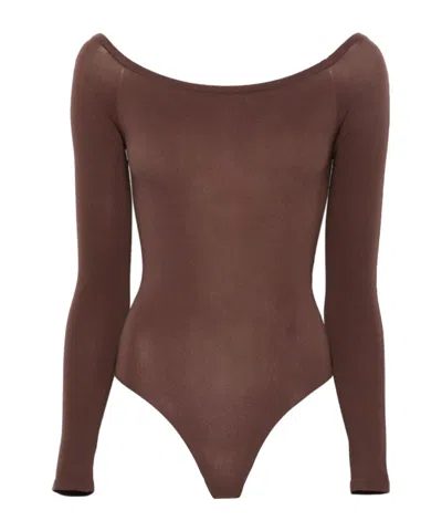 Alaïa Long-sleeved Jumpsuit In Red