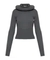 Alaïa Long-sleeved Sweater In Gray