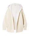 Alaïa Oversized Hooded Wool-blend Cardigan In Neutral