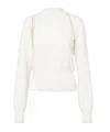 Alaïa Cutout Wool Sweater In White