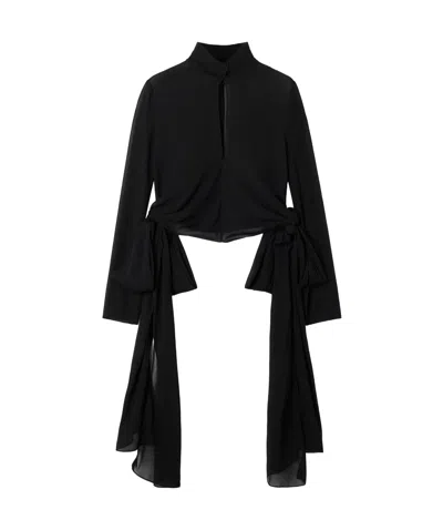Alaïa Long-sleeved Top In Black