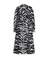 Alaïa Zebra Denim Trench Coat Skirts White In Black
