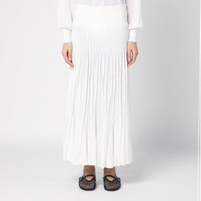 Alaïa Long White Woollen Coat