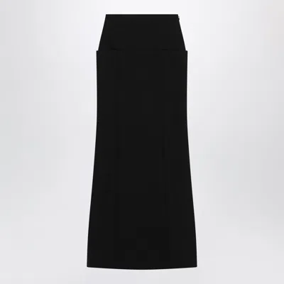 Alaïa Alaia Long Wool Skirt In Multi