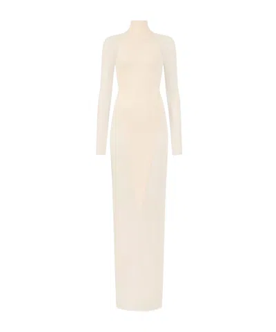 Alaïa Long-sleeved Dress In White