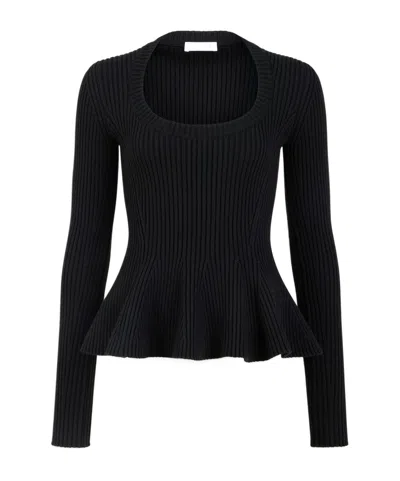Alaïa Long-sleeved Sweater In Black