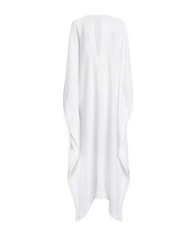 Alaïa Loose Fit V-neck Kaftan Dress In White