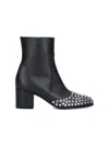 Alaïa Low Ankle Boots With Rhinestones In Black  