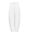 Alaïa Womens Alaia High-rise Wide-leg Denim Jeans In White