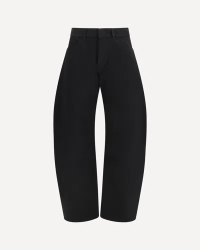 Alaïa Low Rise Rounded Jeans In Black