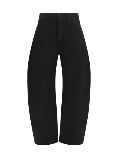 Alaïa Alaia Low Rise Rounded Jeans In Black