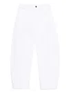 Alaïa Low Round Denim Jeans In White