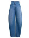 Alaïa Alaia Low Waist Round Jeans In Blue