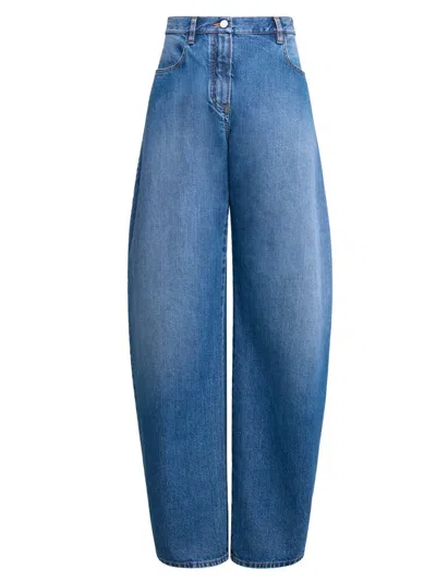 Alaïa Alaia Low Waist Round Jeans In Blue