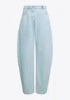Alaïa Low-waist Balloon-leg Jeans In Blue