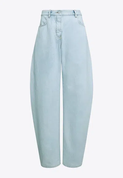 Alaïa Low-waist Balloon-leg Jeans In Blue