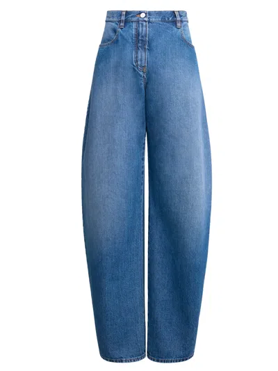 Alaïa Alaia Low Waist Round Jeans In Blue