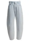 Alaïa Low Waist Rounded Jeans In Gray