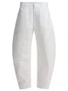 Alaïa Low Waist Rounded Jeans In White