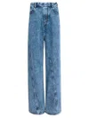 Alaïa Twisted Straight-leg Jeans In Blue