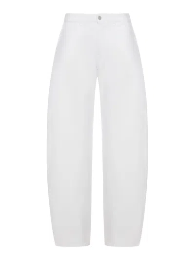 Alaïa Alaia Women Low-waisted Rounded Jeans In White