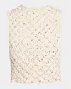 Alaïa Alaia White Knotted Sleeveless Tank Top Women