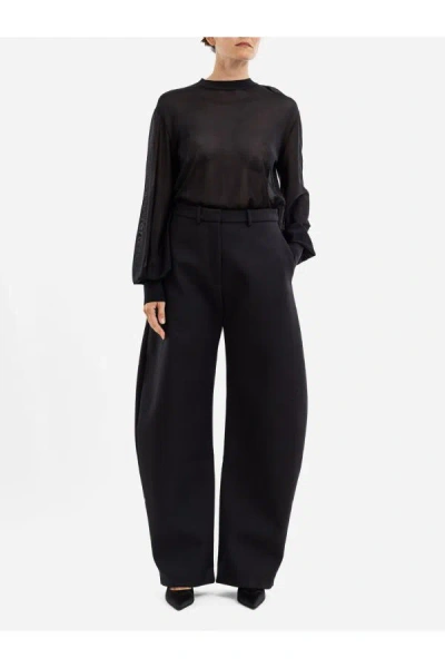 Alaïa Maison  Oversized Sculptural Sweater In Black