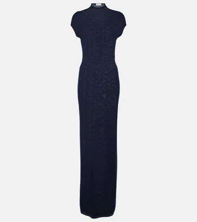 Alaïa Cashmere Maxi Dress In Slim Fit