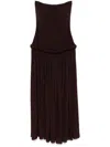 Alaïa Piped Jersey Maxi Dress In Maroon
