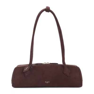 Alaïa Maroon Teckel Shoulder Bag In Burgundy