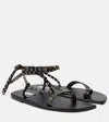 Alaïa Marsa Embellished Leather Sandals In Black
