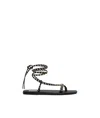 Alaïa Marsa Embellished Leather Sandals In Black
