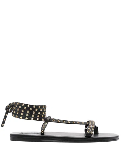 Alaïa Marsa Flat Sandals In Calfskin In Multicolor