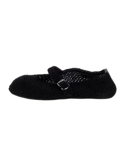 Pre-owned Alaïa Mary Jane Flats In Black