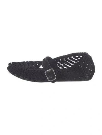 Pre-owned Alaïa Mary Jane Flats In Black/blue