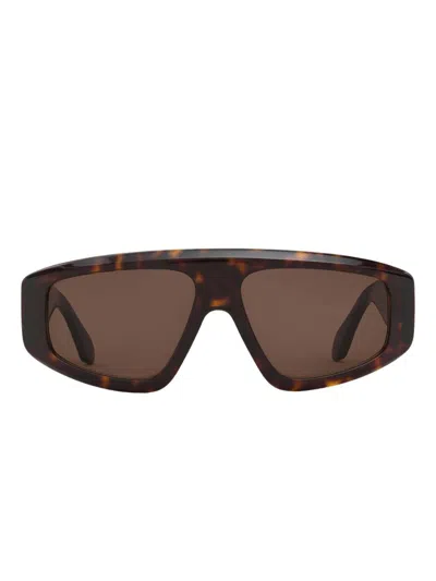 Alaïa Mask 92 Sunglasses In Brown